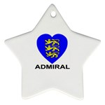 Golden Lions Admiral Blue Heart Ornament (Star)