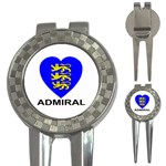 Golden Lions Admiral Blue Heart 3-in-1 Golf Divot