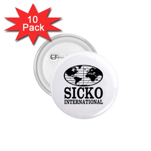 SICKO INTERNATIONAL 1.75  Button (10 pack)  from ArtsNow.com Front