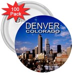 Denver, Colorado 3  Button (100 pack)