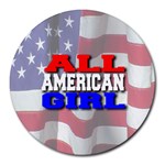 All American Girl Round Mousepad