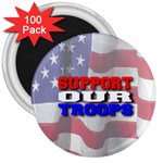 Support Our Troops 3  Magnet (100 pack)