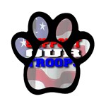 Support Our Troops Magnet (Paw Print)
