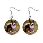 Bull Terrier 1  Button Earrings
