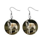 Borzoi Russian Wolfhound 1  Button Earrings