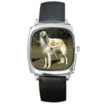 Borzoi Russian Wolfhound Square Metal Watch