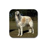 Borzoi Russian Wolfhound Rubber Square Coaster (4 pack)