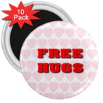 FREE HUGS 3  Magnet (10 pack)