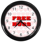 FREE HUGS Wall Clock (Black)