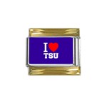 I Love TSU Gold Trim Italian Charm (9mm)