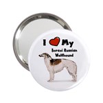 I Love My Borzoi Russian Wolfhound 2.25  Handbag Mirror