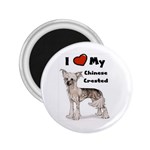I Love My Chinese Crested 2.25  Magnet