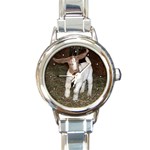 Goat Round Italian Charm Watch