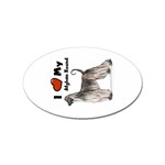 I Love My Afghan Hound Sticker (Oval)