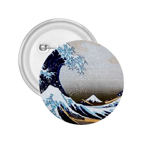 Great Wave at Kanagawa 2.25  Button from ArtsNow.com Front