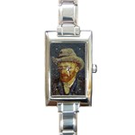 Self Portrait Van Gogh Rectangular Italian Charm Watch