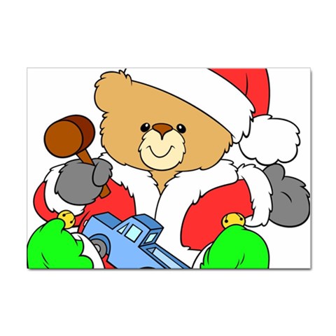 santabear Sticker A4 (100 pack) from ArtsNow.com Front