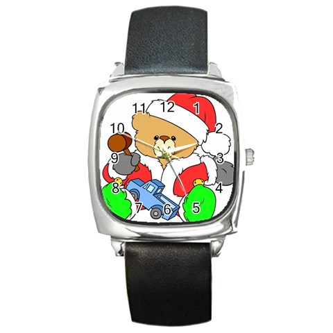 santabear Square Metal Watch from ArtsNow.com Front