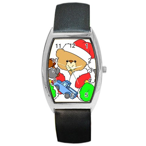 santabear Barrel Style Metal Watch from ArtsNow.com Front
