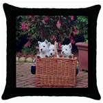 West Highland white terriers Throw Pillow Case (Black)