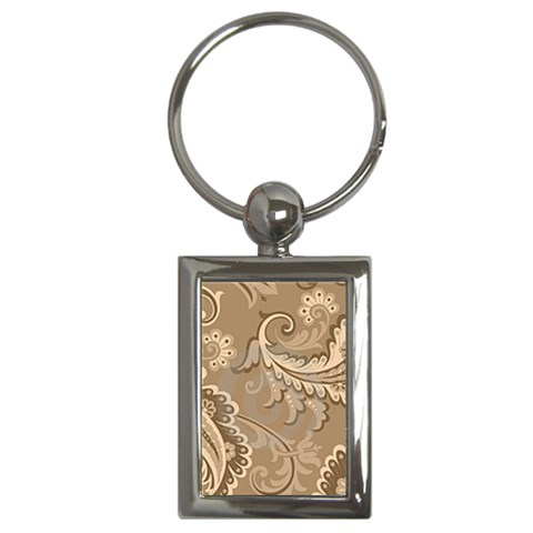 Brown Key Chain (Rectangle) from ArtsNow.com Front