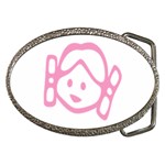 Cute Little Pink Girl Belt Buckle