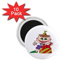 Happy Green Eyed Boy 1.75  Magnet (10 pack) 