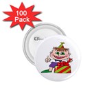 Happy Green Eyed Boy 1.75  Button (100 pack) 
