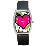 Love Heart Barrel Style Metal Watch