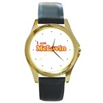 I am McLovin Superbad Round Gold Metal Watch