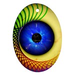 Eerie Psychedelic Eye Oval Ornament