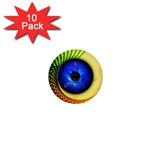 Eerie Psychedelic Eye 1  Mini Button (10 pack)