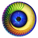 Eerie Psychedelic Eye Magnet 5  (Round)
