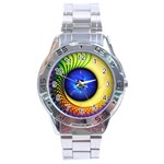 Eerie Psychedelic Eye Stainless Steel Watch