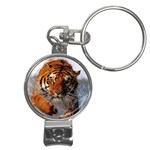 Lion Tiger Nail Clippers Key Chain