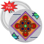 Sacred Mosaic 3  Button (10 pack)