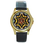 Space  n Time Round Gold Metal Watch