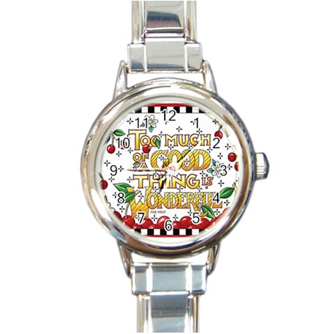 4831l Round Italian Charm Watch from ArtsNow.com Front