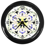 OMPH Wall Clock (Black with 4 white numbers)