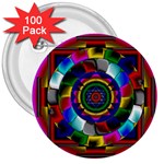Sri Yantra 3  Button (100 pack)