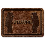 Leather-Look Black Bear Large Doormat