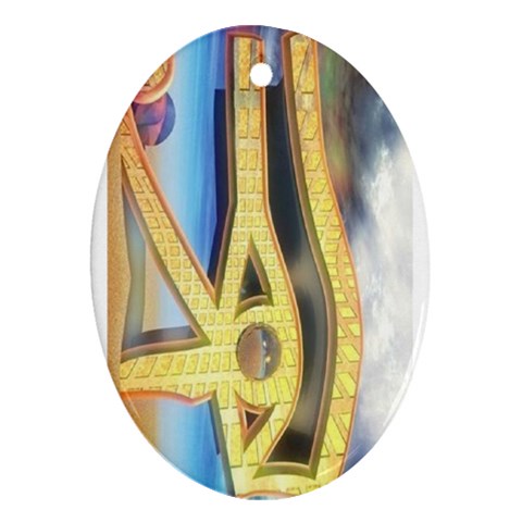 Horus Eye1 Ornament (Oval) from ArtsNow.com Front