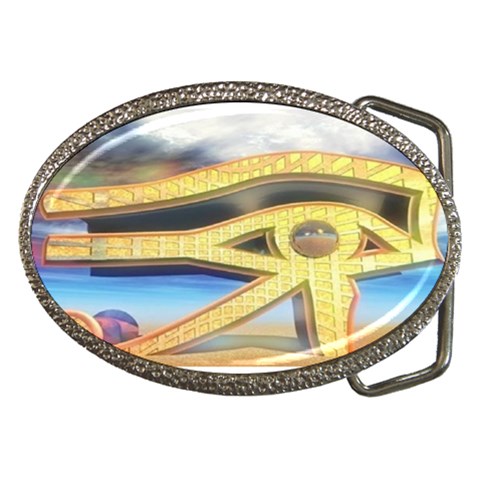 Horus Eye1 Belt Buckle from ArtsNow.com Front