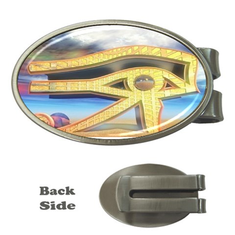 Horus Eye1 Money Clip (Oval) from ArtsNow.com Front