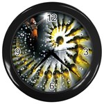 Celestial Goddess Wall Clock (Black with 4 black numbers)