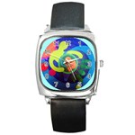 Mother&Baby Square Metal Watch