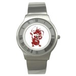Red Dragon  Stainless Steel Watch