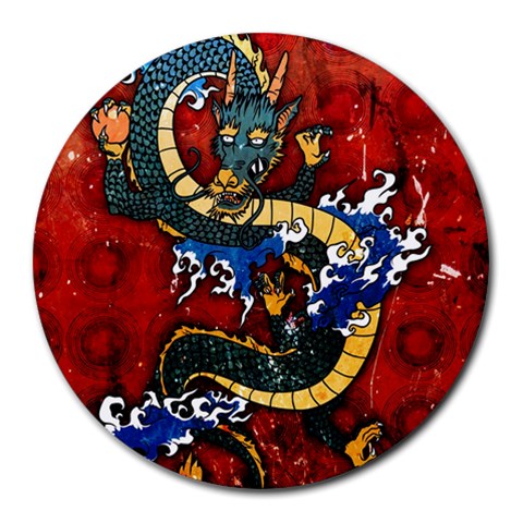 Dragon Round Mousepad from ArtsNow.com Front