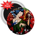 Geisha 3  Magnet (10 pack)