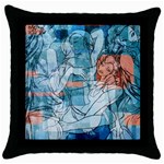 Retro Girls Throw Pillow Case (Black)